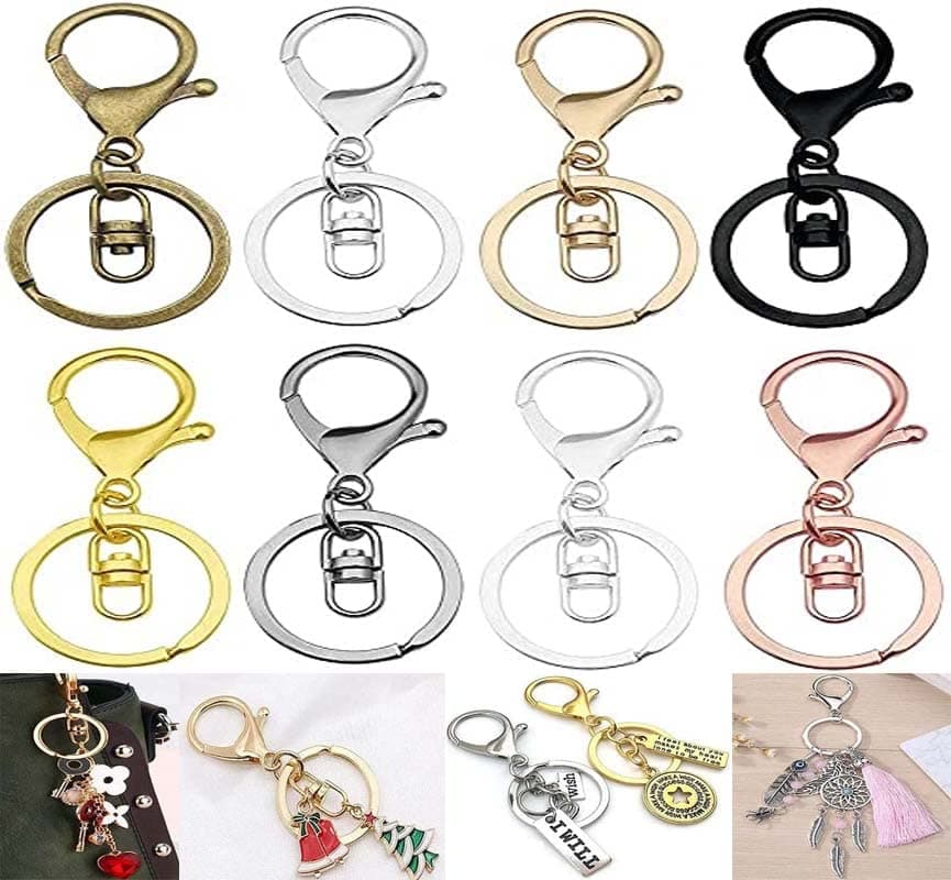 DIY Crafts 5 Pcs, 20mm Antique Gold, Metal Larger Lobster Clasps Swivel Hooks for Keychain Key Rings Clip Connector DIY Bags Art Crafts Jewelry Making Findings Bags (5 Pcs, 20mm Antique Gold)