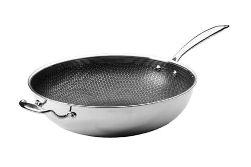 Black Cube Quick Release Cookware Wok with Helper Handle, 12.5-Inch/2.5 Quart …