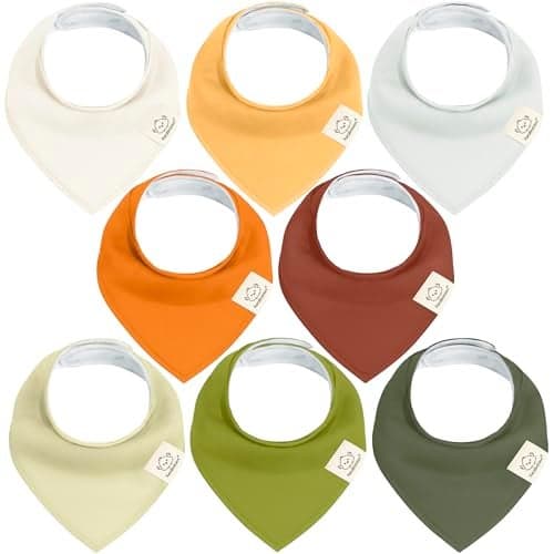 8Pack Organic Baby Bandana Bibs for Boys Girls Super Absorbent Triangle Baby Bibs for Drooling and Teething Infant 100 Cotton Extra Soft for Newborn Infant 036 Months Sahara