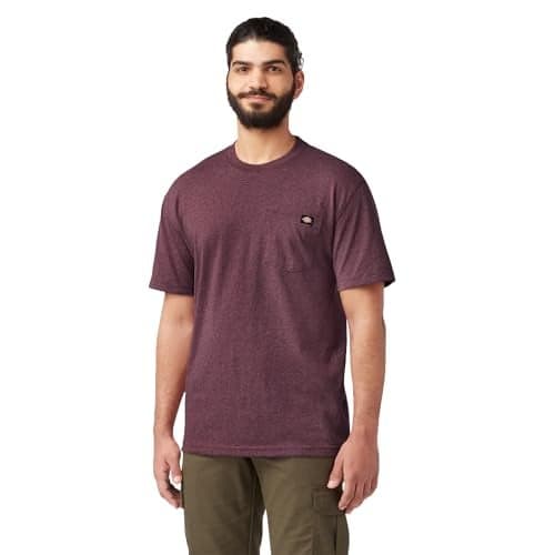 Dickies mens Heavyweight Crew Neck Short Sleeve Tee Big-tall T Shirt, Burgundy Heather, Large Tall US