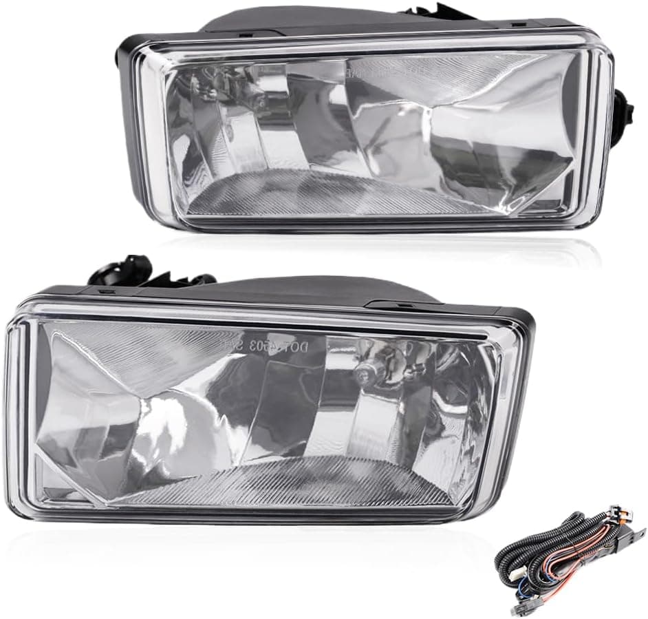 PIT66 Front Bumper Fog Light for Chevy and GMC Vehicles - Clear Lens, 2PCS