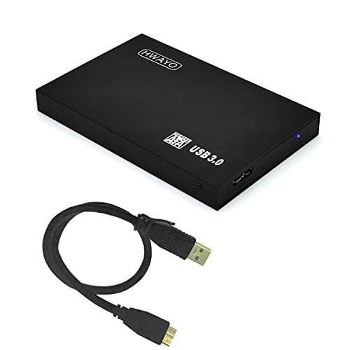 HWAYO 2.5'' 320GB Ultra Slim Portable External Hard Drive USB3.0 HDD Storage for Xbox One Consle, PC, Laptop (Black)
