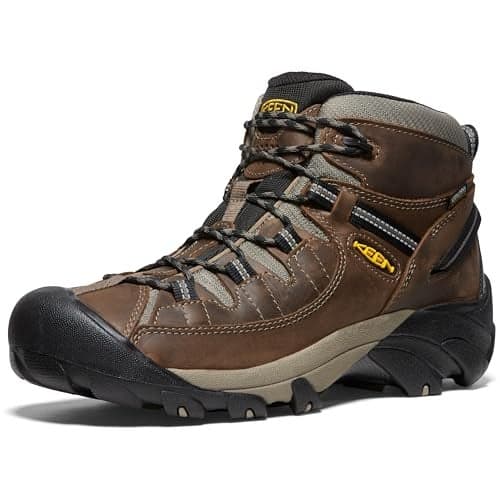 KEEN Men's Targhee 2 Mid Height Waterproof Hiking Boots,Shitake/Brindle,8 Wide