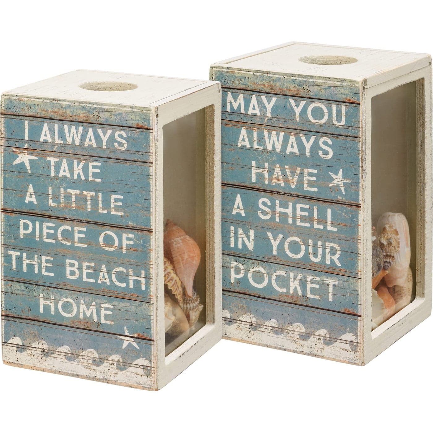 Primitives by Kathy May You Always Have A Shell In Your Pocket I Always Take A Little Piece Of The Beach Home Home Dcor Shell Holder