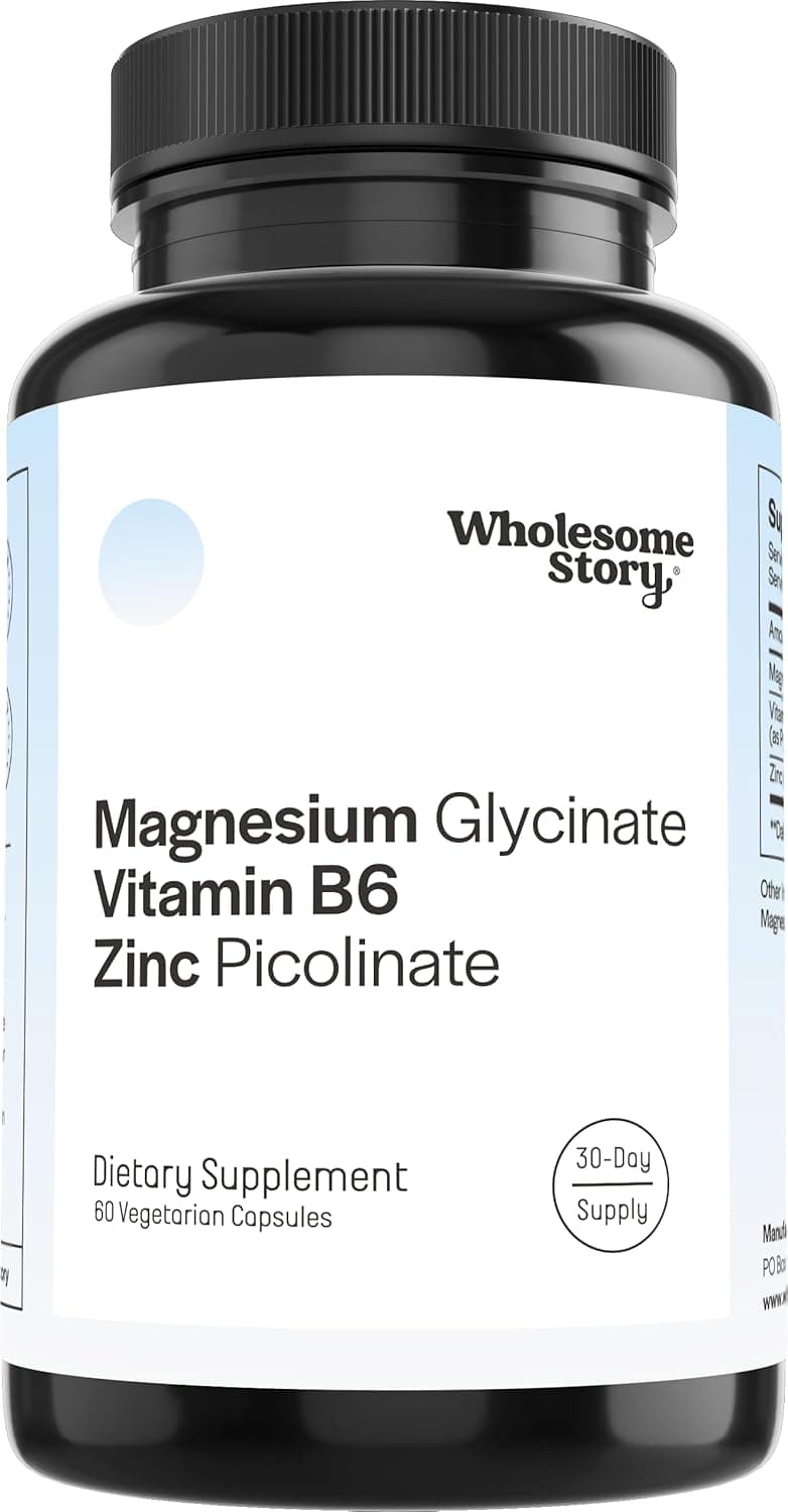 3in1 Zinc Picolinate Magnesium Glycinate Supplements with Vitamin B6 Magnesium and Zinc Vitamin Reproductive Fertility Health Hormone Balance Immune System Support Packaging May Vary