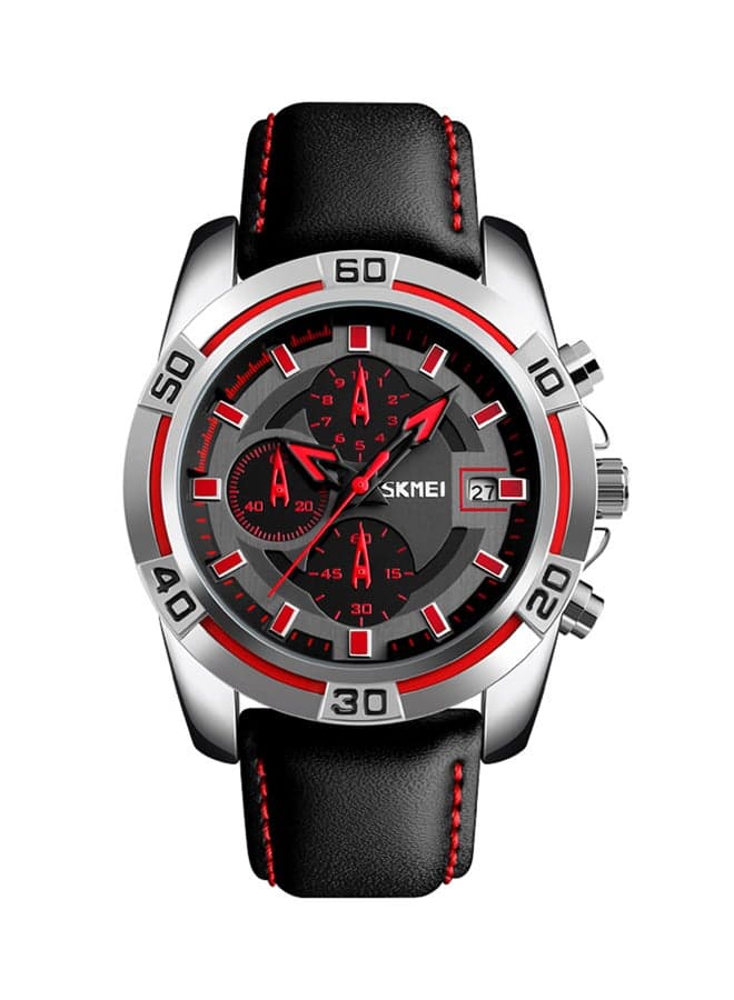 Men's Water Resistant Chronograph Wrist Watch 9156ho - 47 mm - Black