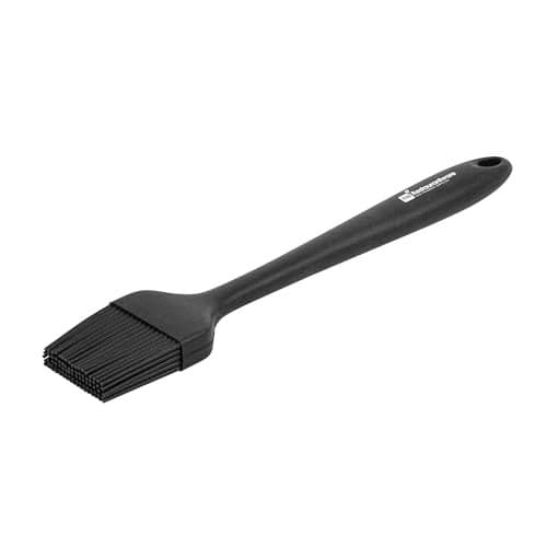 Restaurantware 10.2 Inch Pastry Brush 1 Heat-Resistant Basting Brush - Dishwasher-Safe Hanging Hole Black Silicone Cooking Brush For Spreading Oil Butter Or Sauce