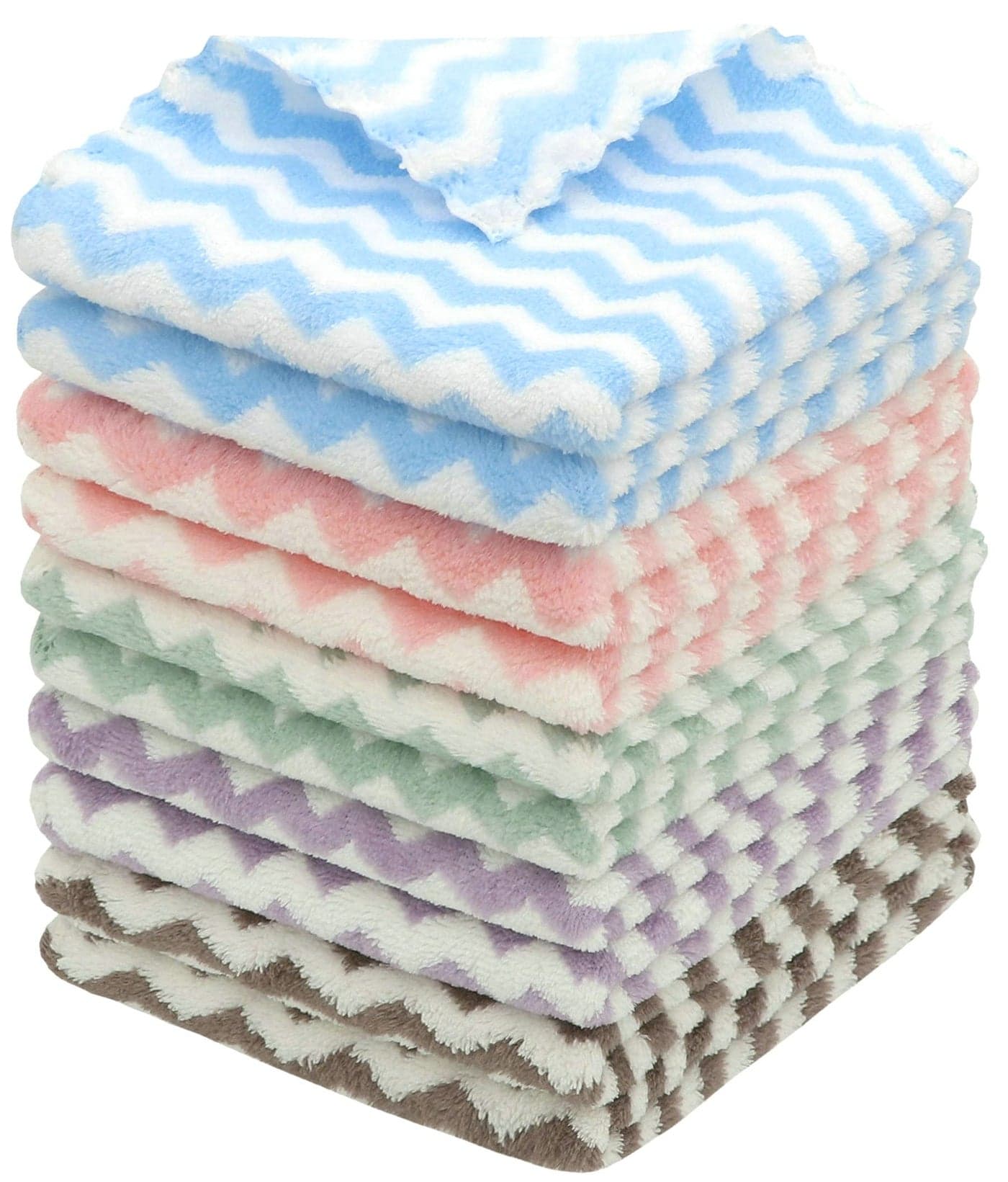 HFGBLG Microfiber Cleaning Cloth Lint Free Cleaning Rags 10 Pack Fast Drying Dish Rags for Cleaning Super Absorbent Kitchen Dish Cloths for Wash Dishes12 in x 12 in Mix Color