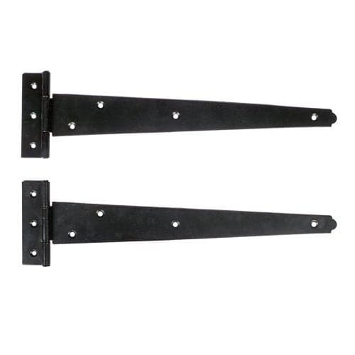 Adonai Hardware Iron T-Hinge (12", Black Powder Coated) (Supplied as 2 Pieces per Pack)