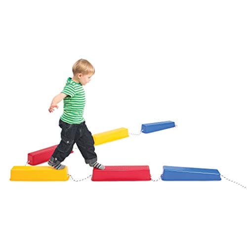 Edx Education StepaLogs Supplies for Physical Play Indoor and Outdoor Exercise and Gross Motor Skills Stackable Build Coordination