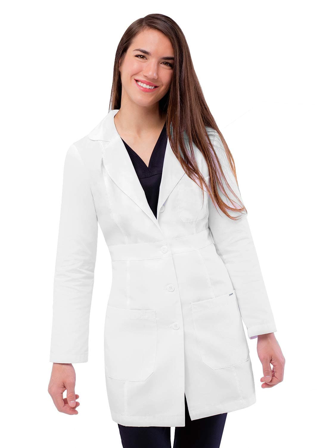 Adar Uniforms, Universal Lab Coats for Women - Belted 33" Lab Coat - 2817 - White - L
