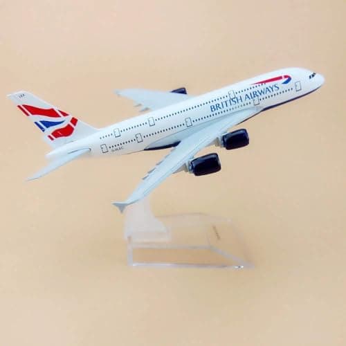 eS³kube Kids Metal Diecast Aeroplane Scale Model For Display Only, Size -16 Cm -1Pc - (British Airways), White