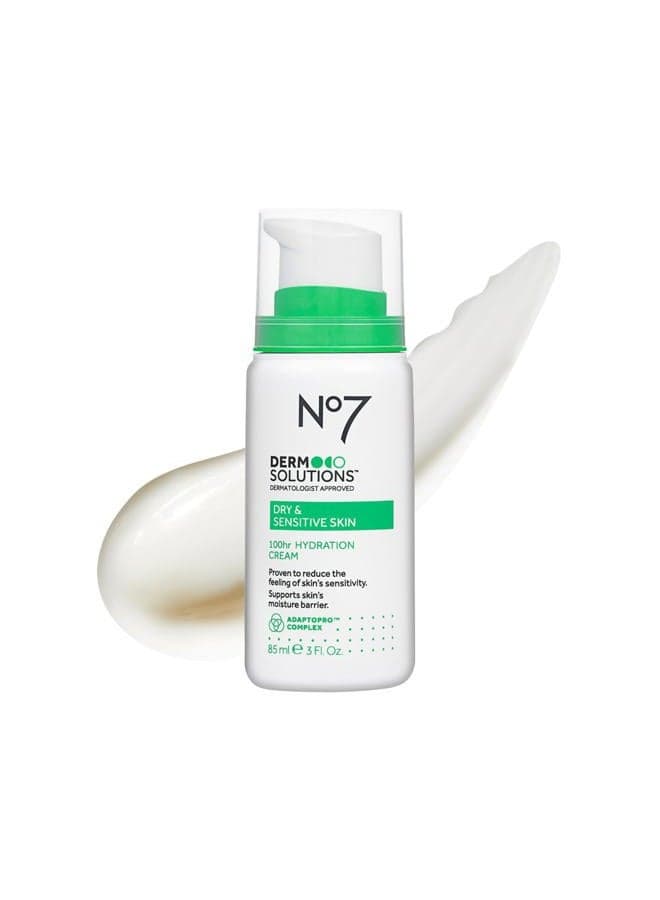 Derm Solutions 100hr Hydrating Face Moisturizer - Face Cream Formulated with Ceramides, Niacinamide & Adaptogens to Help Maintain Moisture Barrier - For Sensitive & Dry Skin (3 Fl Oz)