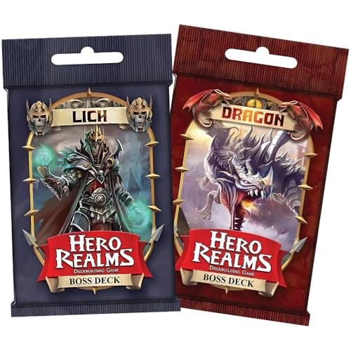 WISE WIZARD GAMES Hero Realms Bundle Lich and Dragon Boss Decks
