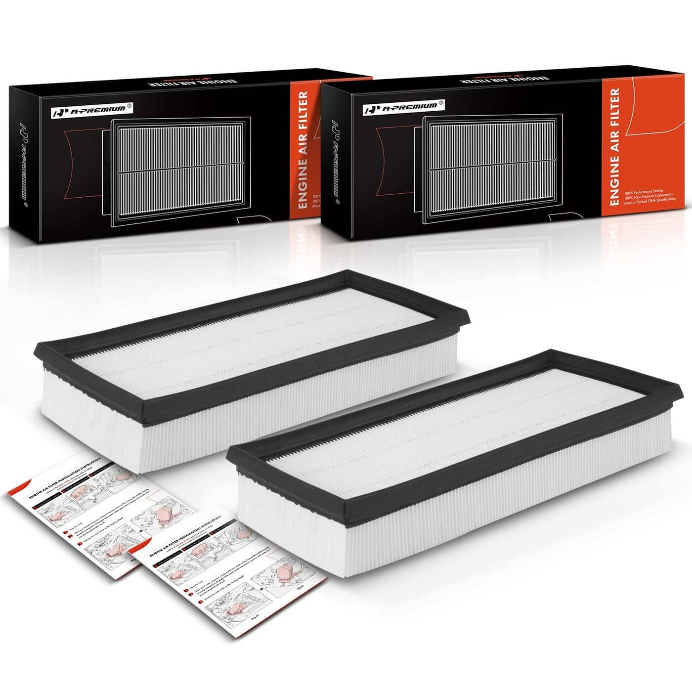 APremium 2PC Engine Air Filter Compatible with MercedesBenz C63 AMG C63 AMG S GLC63 AMG GLC63 AMG S GLE63 AMG S G550 G550 4x4 Replace A1770940004