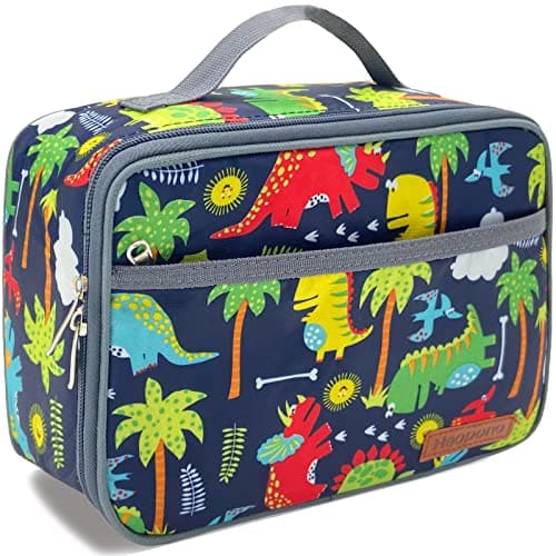 Kulle Lunch Box Kids,Lunch Bag Boys,Washable and Reusable Toddler Lunch Box for Daycare,Lunchbox for School,Outdoor(Dinosaur)