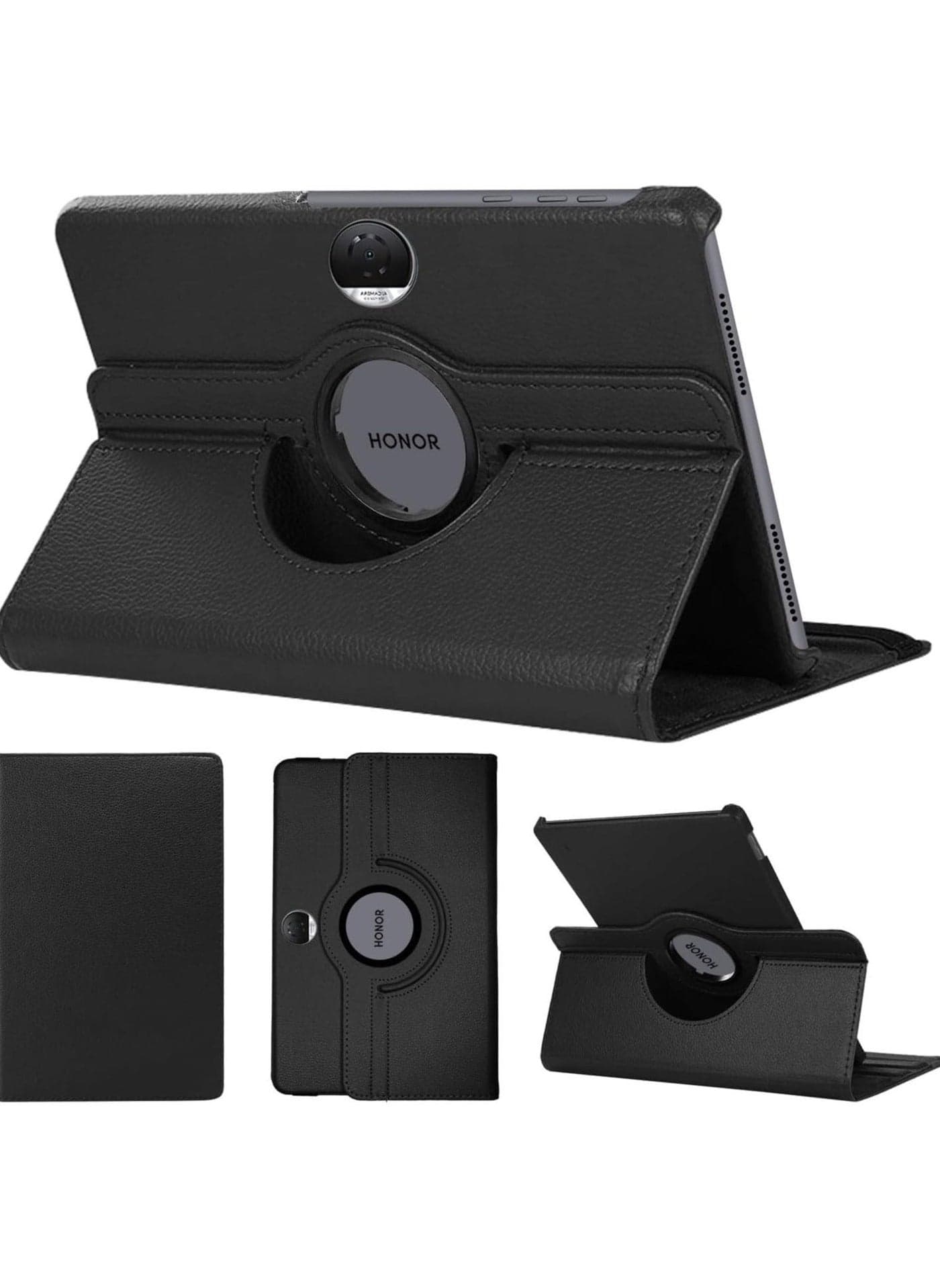 Case Compatible with Honor Pad 9 12.1 Inch Tablet, PU Leather Case 360° Rotatable Multi-Angle Protection Stand Protective Case for Honor Pad 9 (Black)