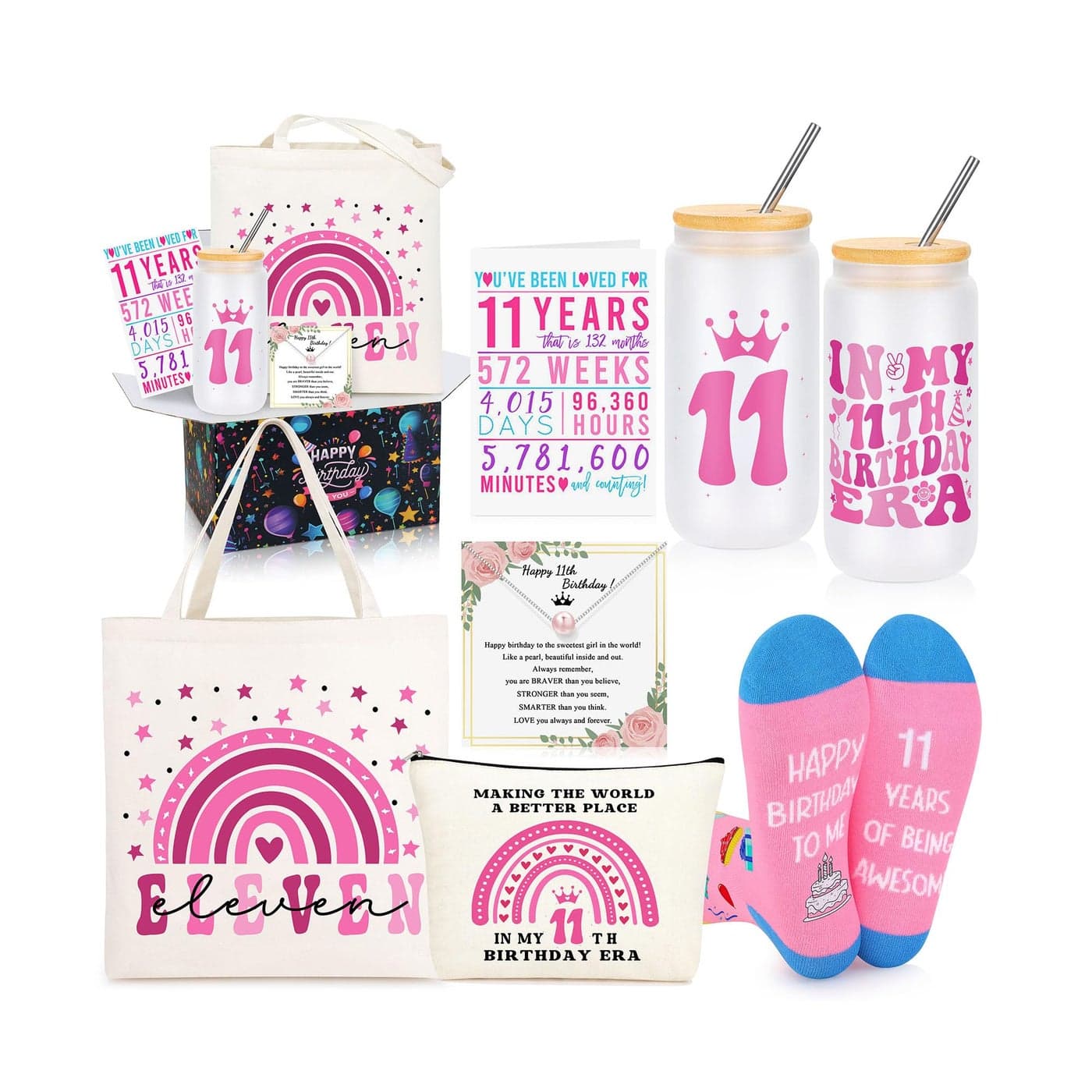 JTENGTOP 11 Year Old Beautiful Teen Girl Birthday Gifts Gifts for 11 Year Old Beautiful Teen Girl Best Popular Present 11th Birthday Decorations