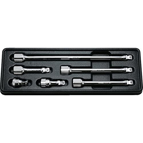 Ko-ken PK3763/6 3/8 Sq. Dr. Wobble-Fix Extension Bar set 32-250mm ABS Tray 6 pieces