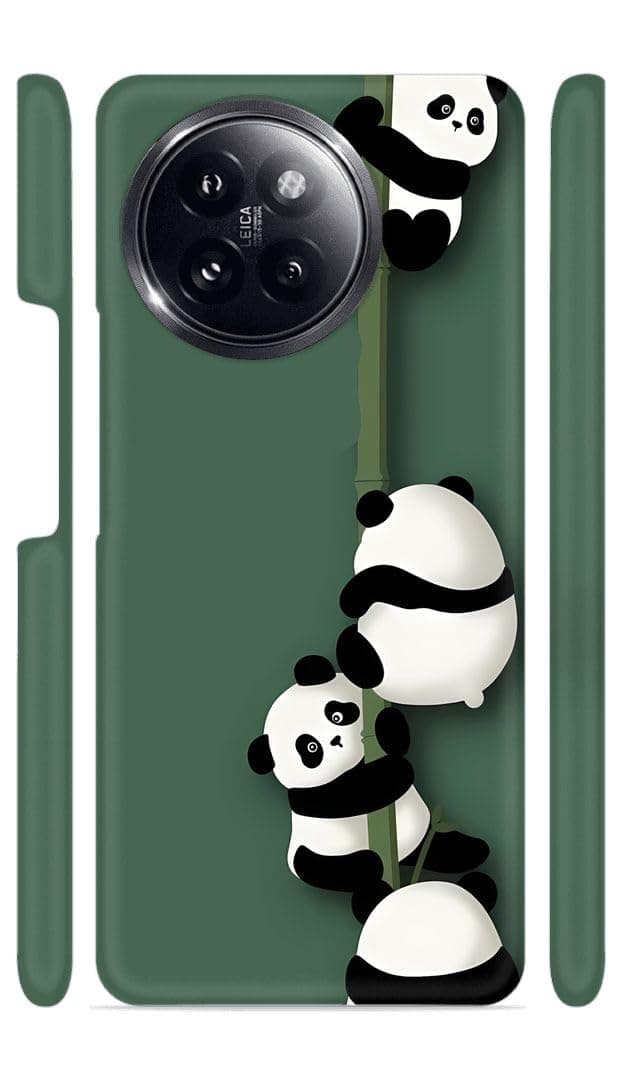 YAPZONE Cute Panda Green Designer Printed Hard Back Cover for Xiaomi 14 CIVI 5G Attractive and Uniquely Crafted Smartphone Case