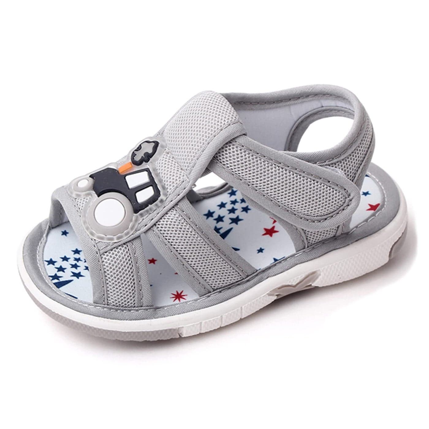 OAISNIT Baby Boy Girl Summer Sandals Infant Squeaky Shoes Lightwight NonSlip Toddler First Walkers612 Months BGrey