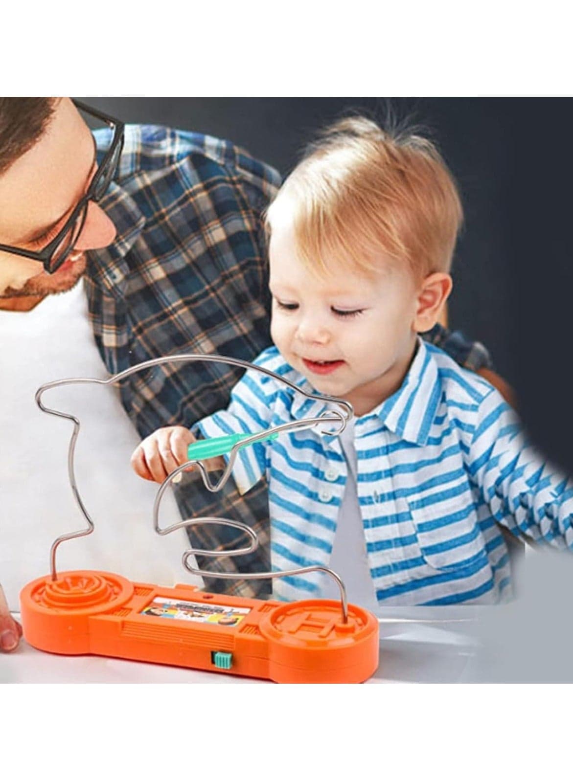 Electric Wire, Maze Game, Dolphin Buzz Toy, Coordination Toy, Skills Game, Kids Electric Maze, Family Game Night Toy, Fine Motor, Button Battery Toy, Brain Coordination, Compact Maze Game