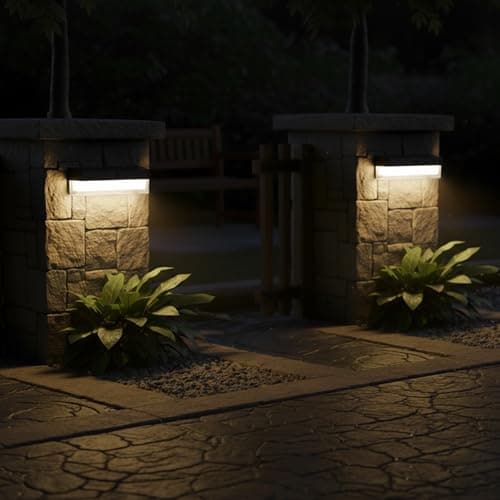 Homehop Solar Light Outdoor Home Decorative Waterproof Wall Lamp for Garden, Balcony, Scone, Patio and Courtyard Automatic with 3 Color Modes (Pack of 2)