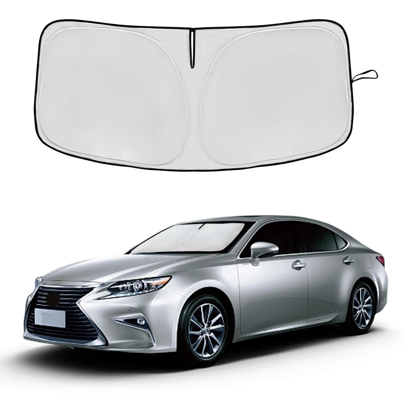Windshield Sun Shade for Lexus ES 20192024 2025 Front Window Shade Custom Fit ES250 ES300h ES350 Sun Visor Foldable Shade Blocks UV Rays Summer Must Have Car Accessories