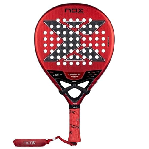 NOX Padel Racket EA10 Ventus Hybrid 12K Xtrem 2026 Edu Alonso Teardrop Shape Pala Padel 12K Xtrem Carbon Fiber Face with MLD Black Eva Core EOS Tunnel Agility with Custom Grip Dual Spin Surface
