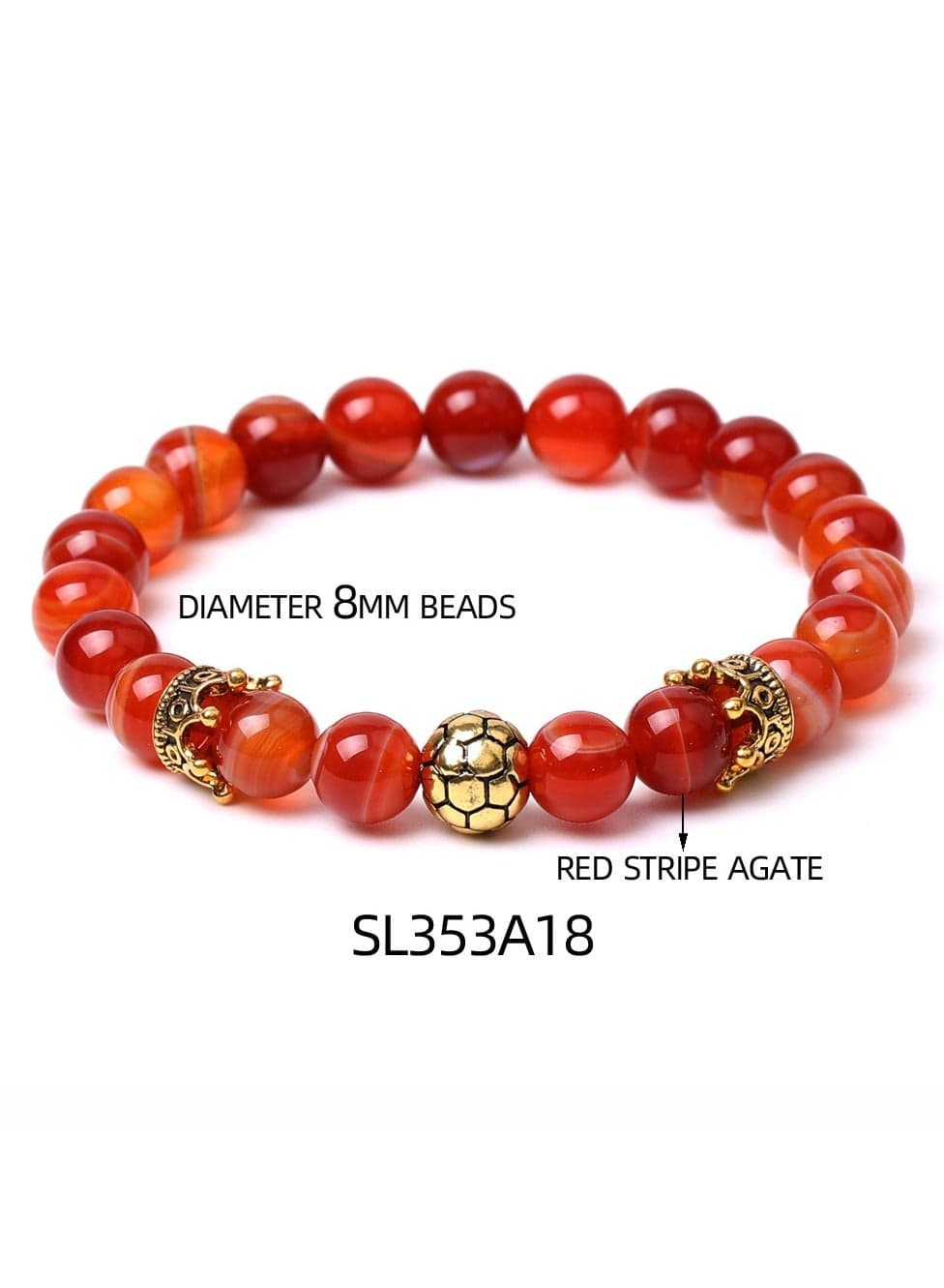 Natural stone bead bracelet for men's casual bracelet