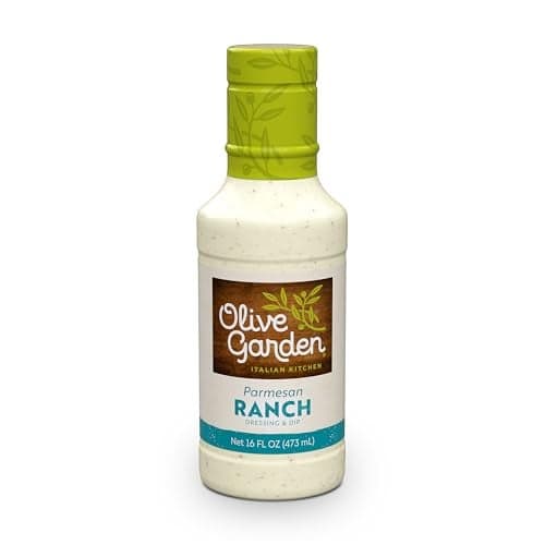 Olive Garden Parmesan Ranch Dressing and Dip 16 fl oz Made with Buttermilk and Parmesan Cheese Perfect Dipping Sauce Chicken Marinade Sandwich Spread or Salad Dressing
