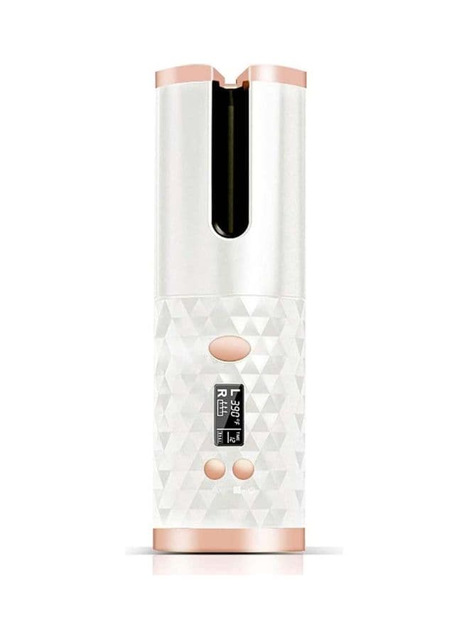 Rechargeable Automatic Hair Curler White/Brown