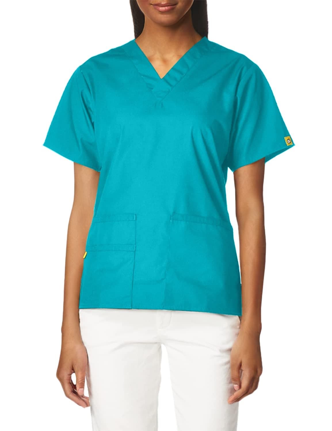 WonderWink Womens Origins Bravo V-Neck Top 6567213011, Real Teal, XX-Small US