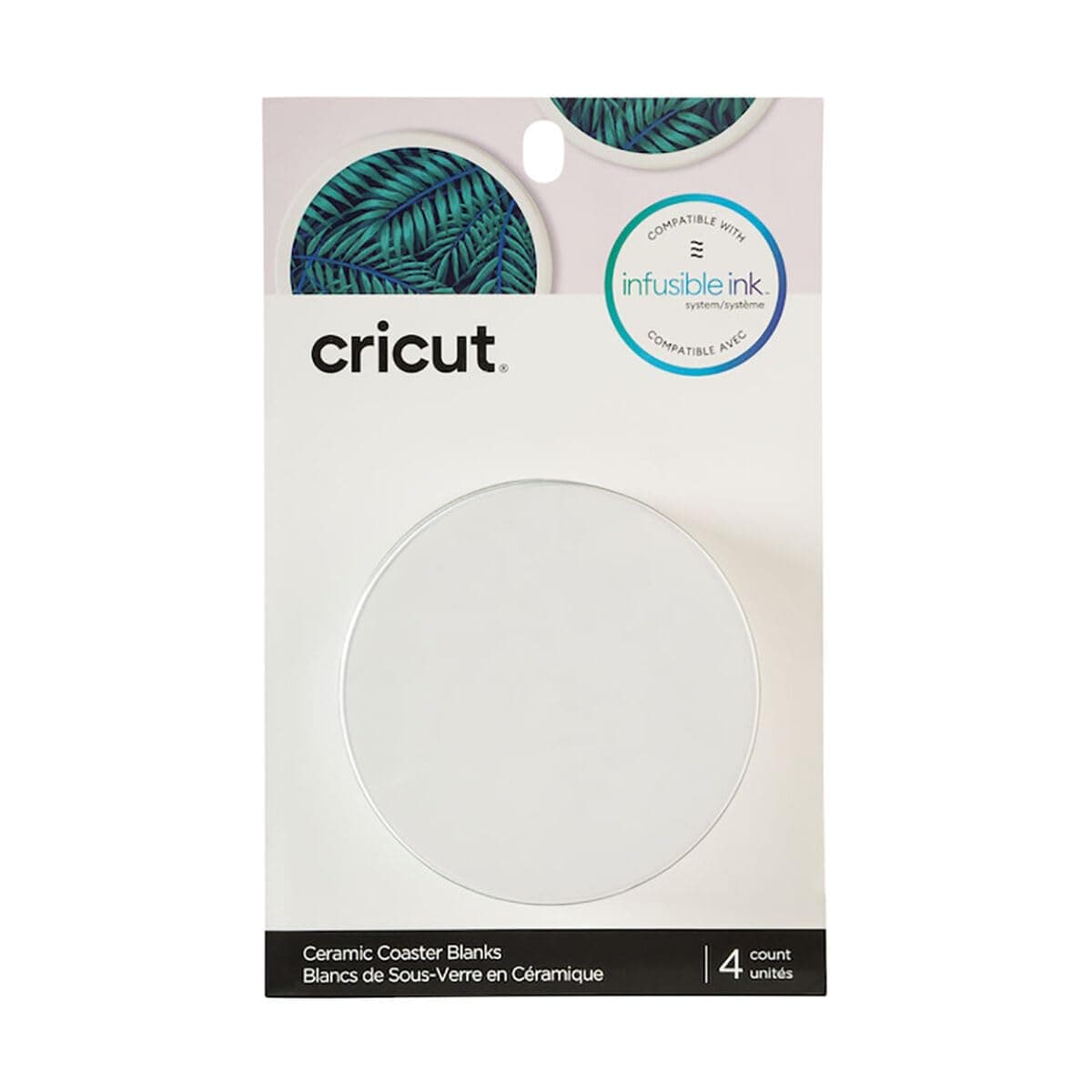 Cricut 2006582 Coaster Blanks Ceramic Infusible Ink White