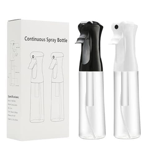 THINTON Mist Spray Bottle for Hair 10oz300ml 2 Pcs Continuous Spray Bottle for Salons Cleaning Plants Gardening