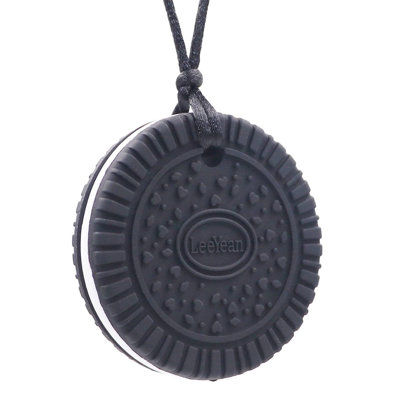 Chew Necklaces for Sensory Kids Silicone Chewable Pendant for Autism Chewing ADHD SPD Sensory Oral Motor Aids for Boys and Girls Chewy Toy for Adults Black