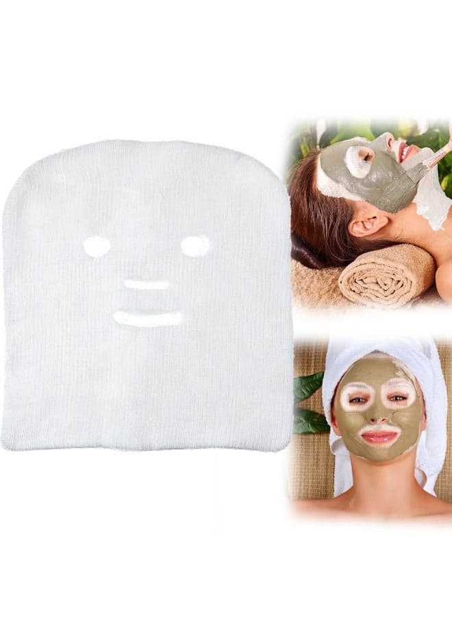 100 Pieces Gauze Mask Large Precut Gauze Face Masks Soft Pads White Net Natural Spa Skin Paper Sheet for Home Beauty Salon DIY Mesh Face Care Beauty Salons