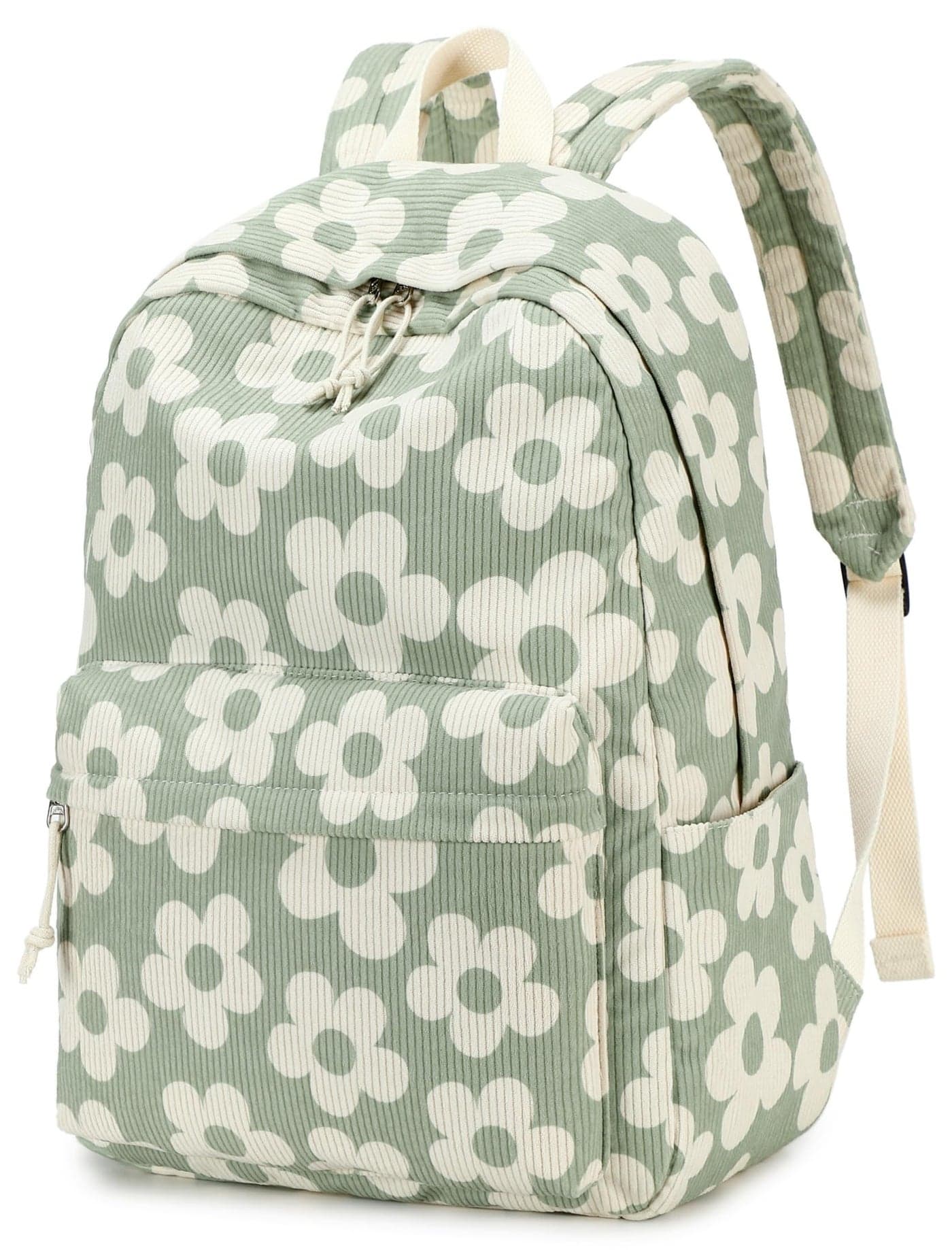 Bluboon Backpack for School Girls Women, Cute Corduroy Laptop Bookbag for Kids Teens, Durable Girls Lightweight Backpack