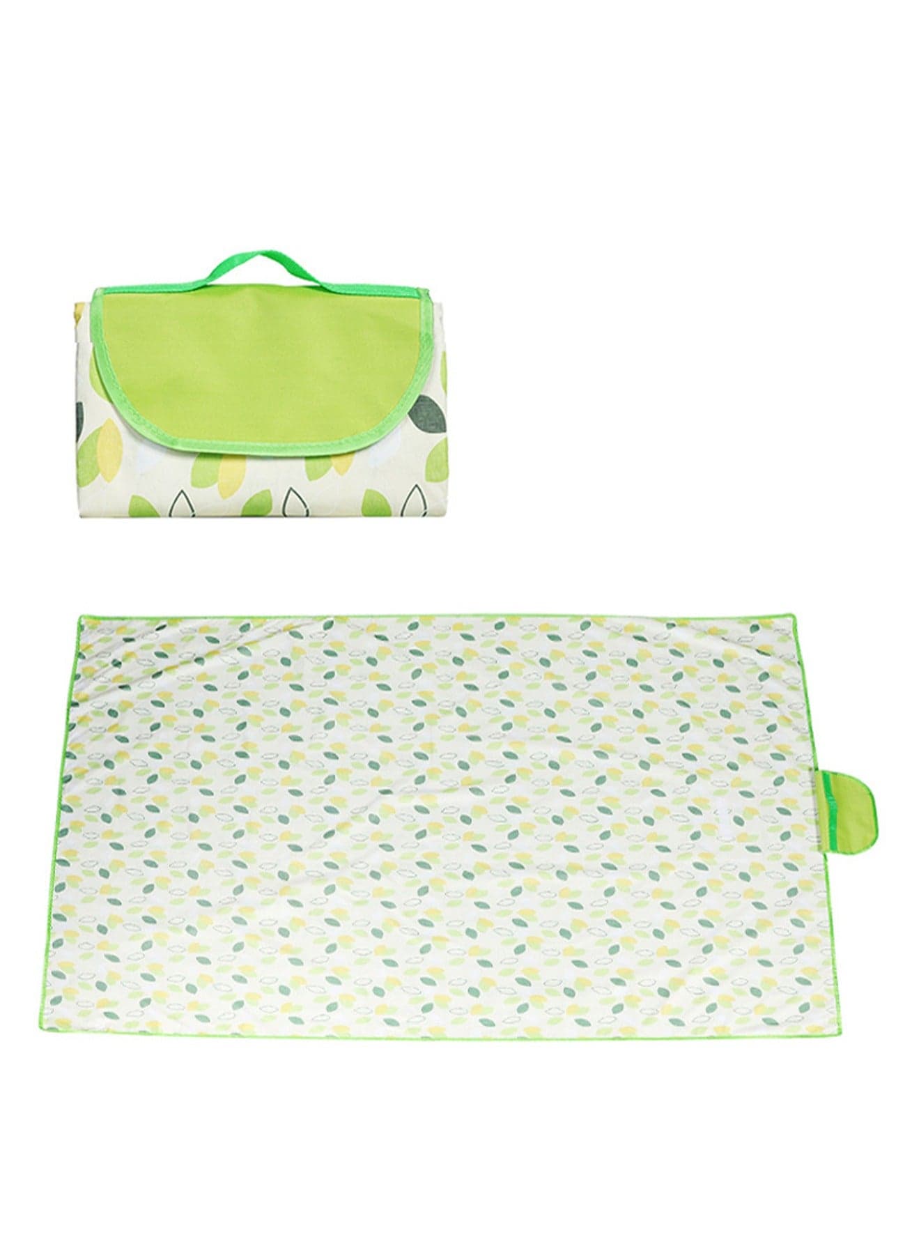 200*200cm Green Leaf Oxford Cloth Picnic Mat, Camping Beach Blanket Picnic Blanket Picnic Mat Beach Mat Outdoor Camping