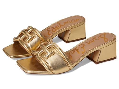 Sam Edelman Women's Waylon Heeled Sandal, Amber Gold, 5
