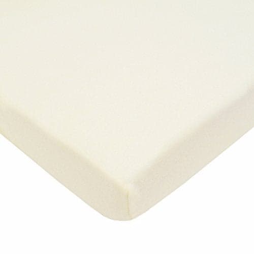TL Care 100% Natural Cotton Fitted Mini Crib Sheet 38" x 24" - Soft & Breathable Small Nesting Portable Crib Sheet, Fits Pack N Play Mattresses, Cream, for Boys & Girls