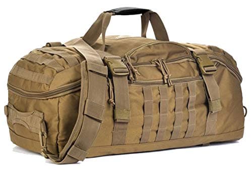 Miramrax Travel Duffle Bag Backpack for Men Large Tactical Bags Weekender Gym Bag for Overnight Traveling Military Workout Deployment Sports Coyote 25L