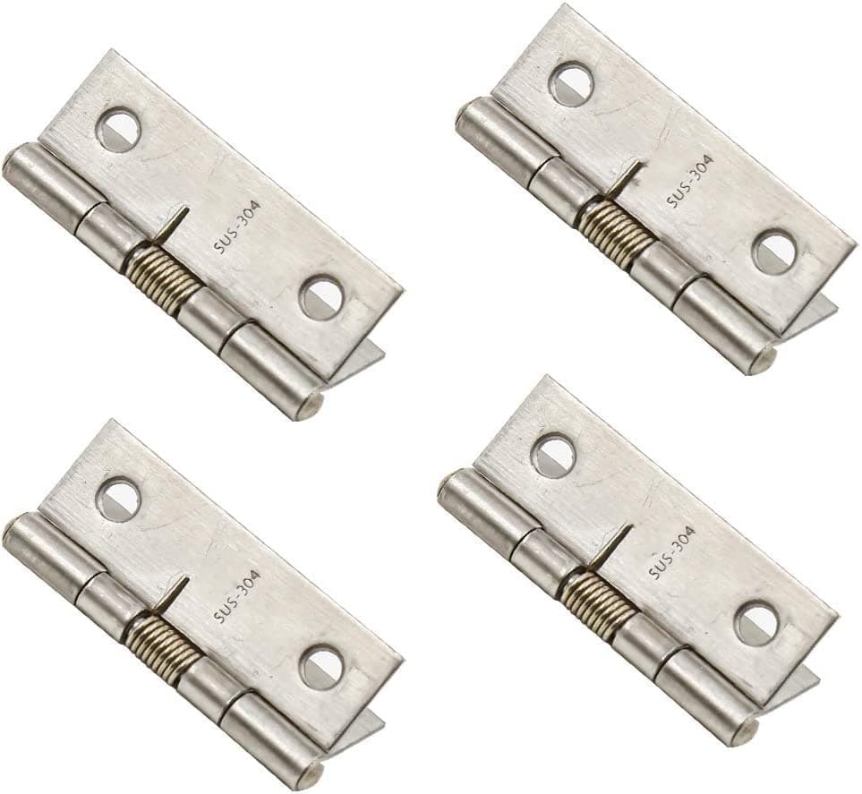 Rannb Spring Hinge Self Opening Hinge 2" Length Stainless Steel Door Hinge - Pack of 4