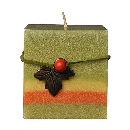 EZ Life Aroma Candle - Square Block - Green - Hand Poured - Decorative Candles - Home Décor - Pack of 1