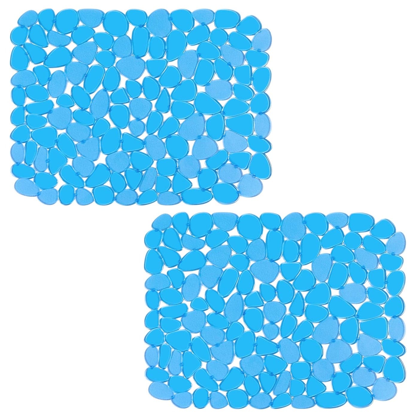 Bligli Pebble Sink Mat for Stainless SteelCeramic Sinks PVC EcoFriendly Sink Protectors Mats for Bottom of Kitchen Sink Dish Drying Mat for Dishes and Glassware 157 x 118 inch Blue