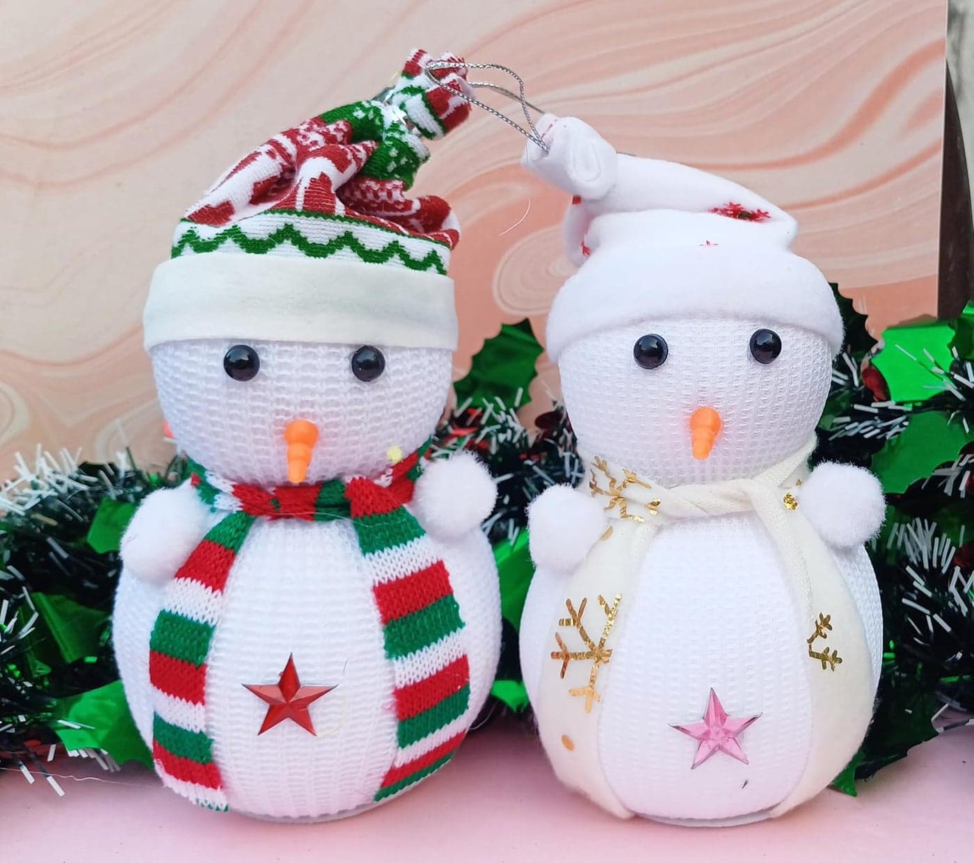 Forty Wings 2 Pcs Big Beautiful Christmas Snowmen Christmas Xmas Decorations ItemsChristmas Table Decoration ItemsChristmas Xmas Tree Hanging Ornaments Christmas Xmas Party Props