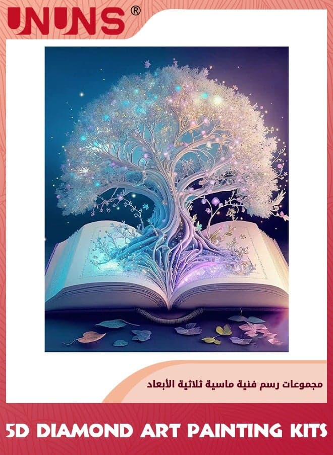 5D Diamond Painting Kits For Adults,DIY Diamond Art White Tree of Life Diamond Painting Full Drill Beginners Craft Kits for Home Wall Decor Gifts,15.7x11.8 inch(30x40cm)
