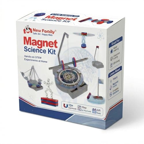 NewFamily Magnetic Science Kit for Kids 12in1 STEM Physics Experiment Kit HandsOn Magnetism Learning Toy Ages 6