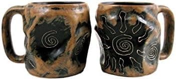 One 1 MARA STONEWARE COLLECTION 20 Oz Rock Art Coffee Cup Collectible Dinner Mug Southwest Sunburst