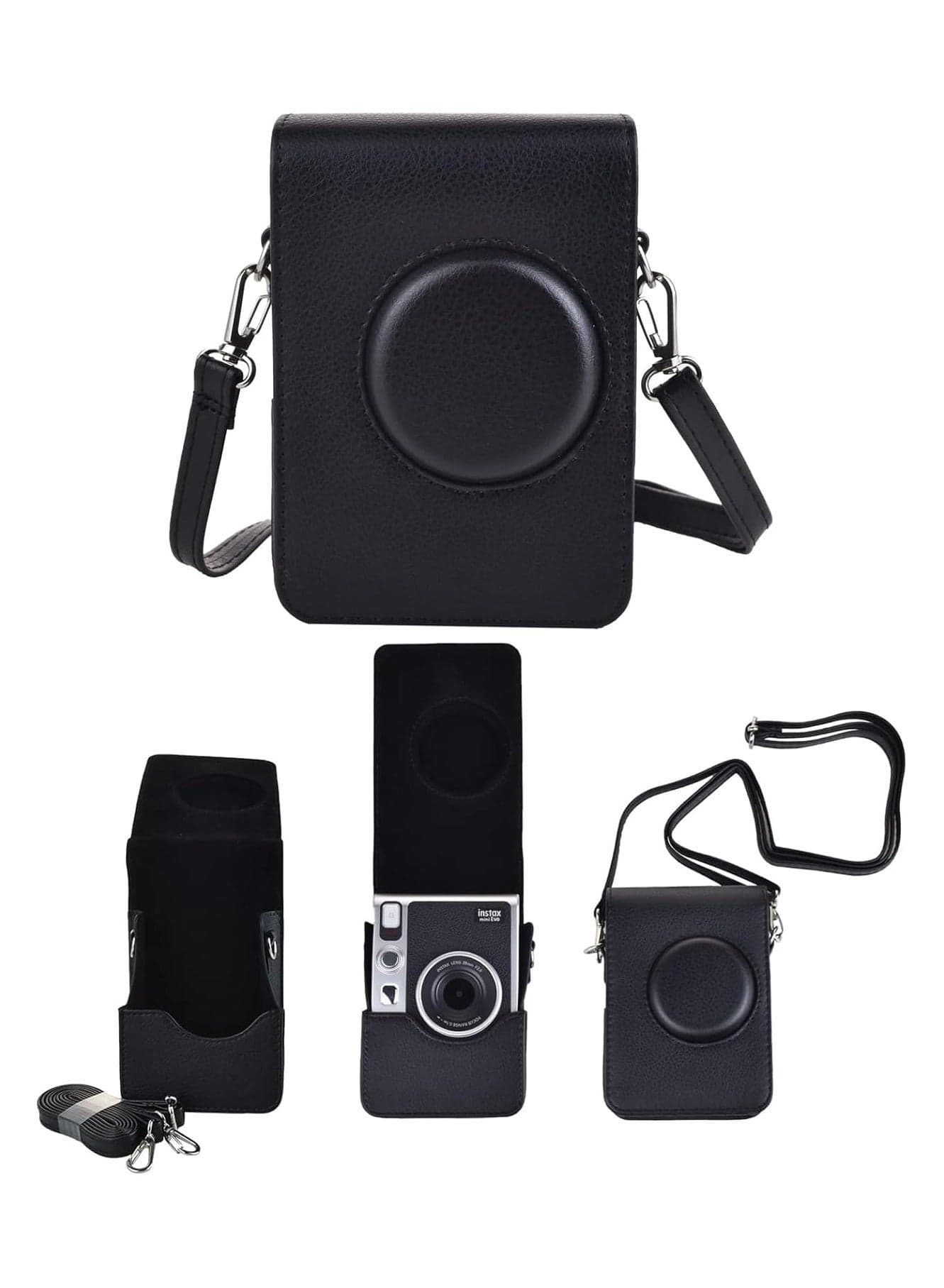 Case for Instax Mini EVO - Stylish PU Leather Camera Bag with Adjustable Strap - Durable u0026 Classic Design for Fujifilm Enthusiasts